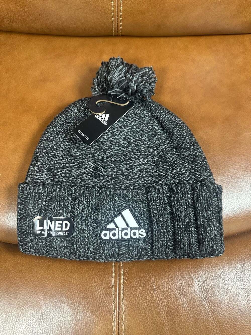 Adidas Recon 3 Ballie Beanie OSFA Gray Black Pom